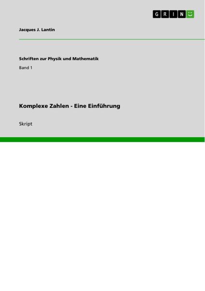 Produktbild: Komplexe Zahlen - Eine Einf&uuml;hrung
