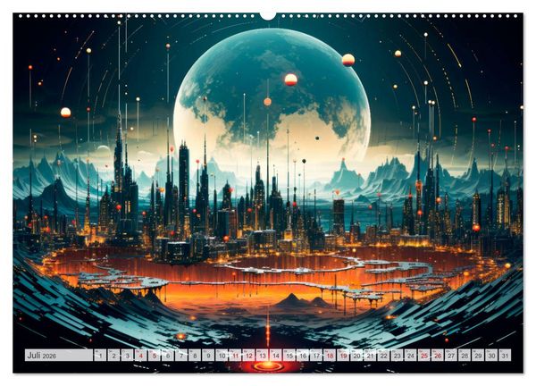 Produktbild: KI UND METAVERSE Algorithmen sowie virtuelle Realit&auml;t (hochwertiger Premium Wandkalender 2026 DIN A2 quer), Kunstdruck in Hochglanz