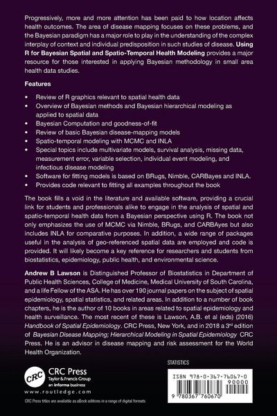 Produktbild: Using R for Bayesian Spatial and Spatio-Temporal Health Modeling