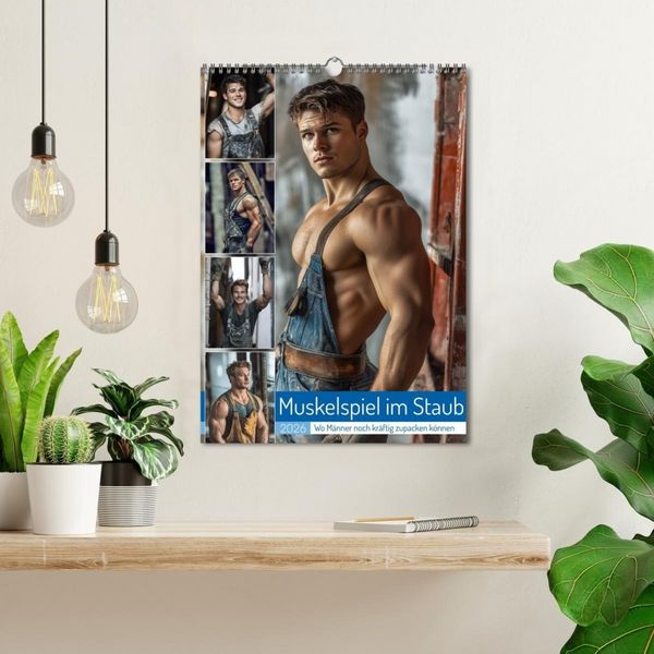 Produktbild: Muskelspiel im Staub (Wandkalender 2026 DIN A3 hoch), CALVENDO Monatskalender