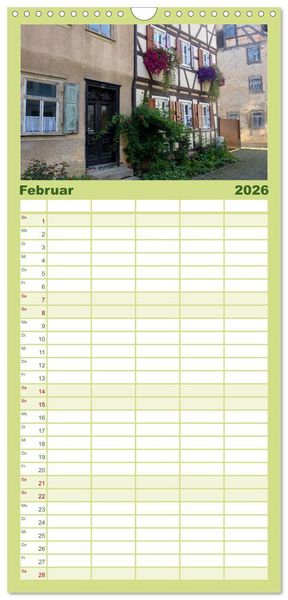 Produktbild: Familienplaner 2026 - In und um Ostheim vor der Rh&ouml;n mit 5 Spalten (Wandkalender, 21 x 45 cm) CALVENDO