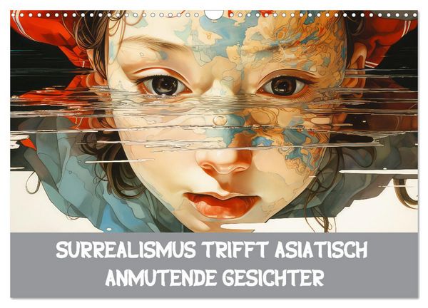 Produktbild: Surrealismus trifft asiatisch anmutende Gesichter (Wandkalender 2026 DIN A3 quer), CALVENDO Monatskalender