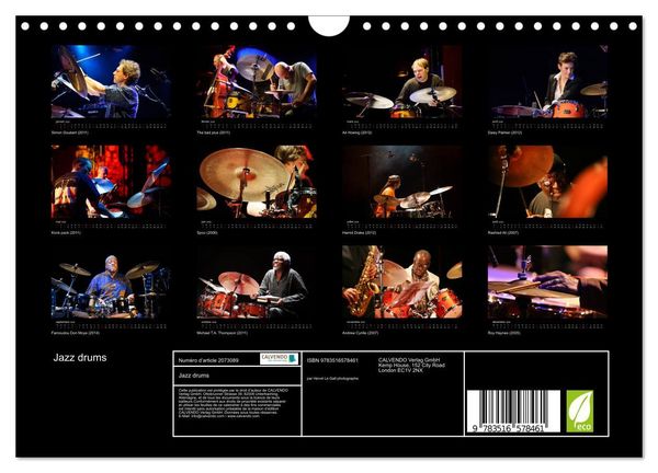 Produktbild: Jazz drums (Calendrier mural 2026 DIN A4 vertical), CALVENDO calendrier mensuel