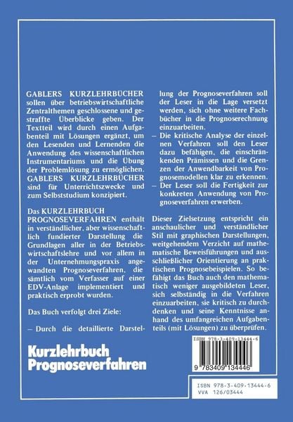 Produktbild: Kurzlehrbuch Prognoseverfahren