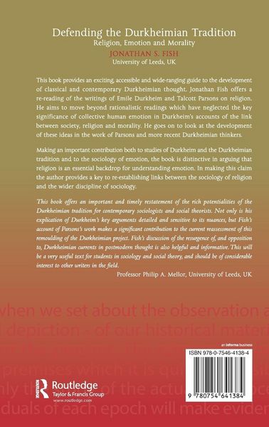 Produktbild: Defending the Durkheimian Tradition