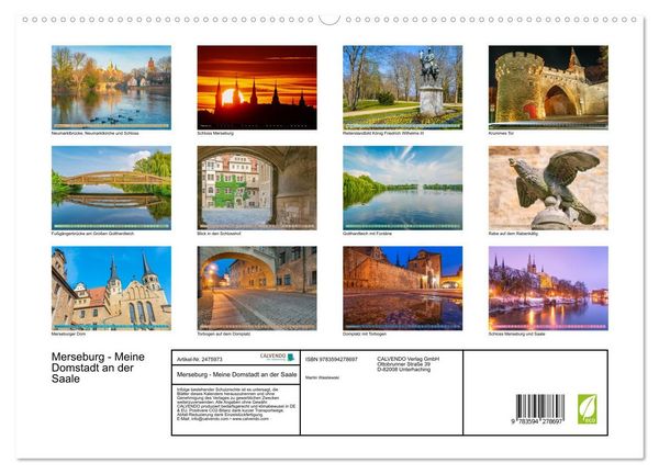 Produktbild: Merseburg - Meine Domstadt an der Saale (hochwertiger Premium Wandkalender 2027 DIN A2 quer), Kunstdruck in Hochglanz