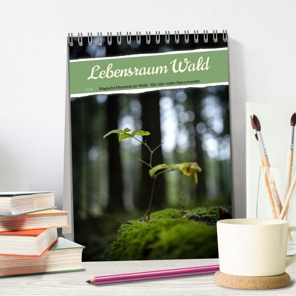 Produktbild: Lebensraum Wald (Tischkalender 2026 DIN A5 hoch), CALVENDO Monatskalender