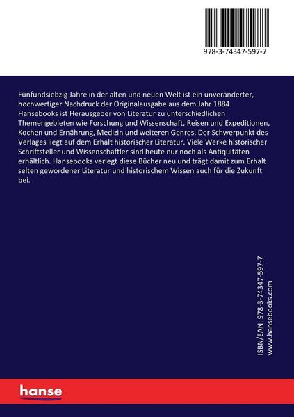 Produktbild: F&uuml;nfundsiebzig Jahre in der alten und neuen Welt