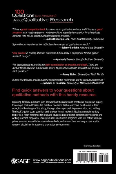 Produktbild: 100 Questions (and Answers) About Qualitative Research