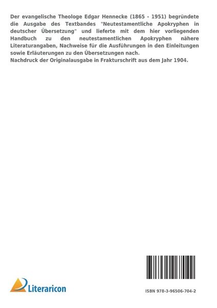 Produktbild: Handbuch zu den neutestamentlichen Apokryphen