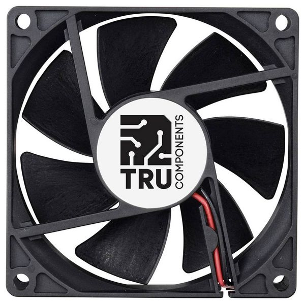Produktbild: TRU COMPONENTS TC-MX8025-24V0.05A Axiall&uuml;fter 24 V/DC 46.8 m&sup3;/h (L x B x H) 80 x 80 x 25mm