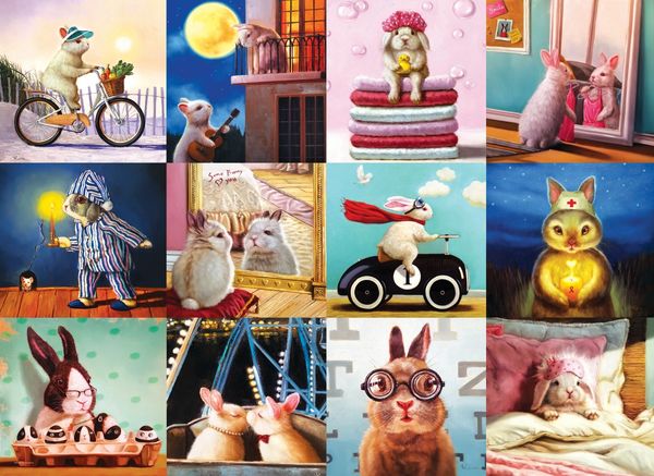 Produktbild: Puzzle 1000 Teile - Lucia Heffernan: Funny Bunnies
