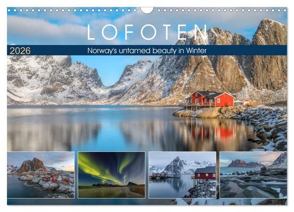 Produktbild: Lofoten, Norway's untamed beauty in Winter (Wall Calendar 2026 DIN A3 landscape), CALVENDO 12 Month Wall Calendar