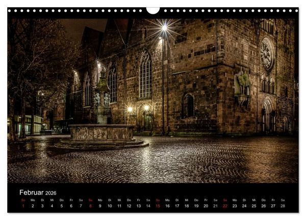 Produktbild: Bremen bei Nacht (Wandkalender 2026 DIN A3 quer), CALVENDO Monatskalender