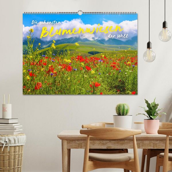 Produktbild: Die sch&ouml;nsten Blumenwiesen der Welt (Wandkalender 2026 DIN A2 quer), CALVENDO Monatskalender