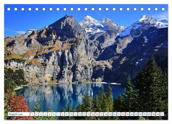 Produktbild: Schweizer Bergblicke (Tischkalender 2026 DIN A5 quer), CALVENDO Monatskalender