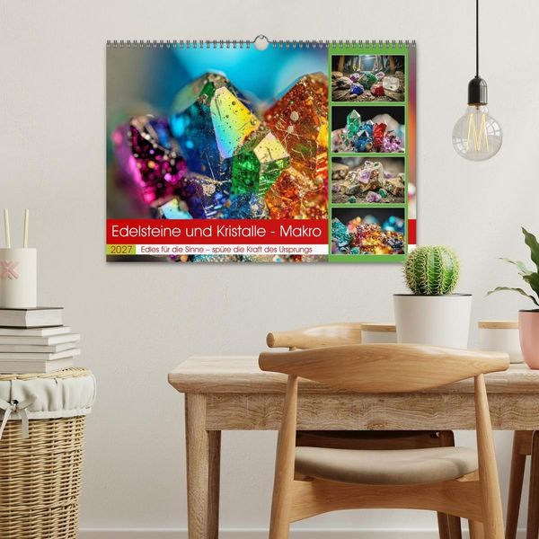 Produktbild: Edelsteine und Kristalle - Makro (Wandkalender 2027 DIN A3 quer), CALVENDO Monatskalender