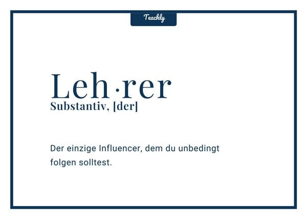 Produktbild: Teachly Postkarte, Der einzige Influencer