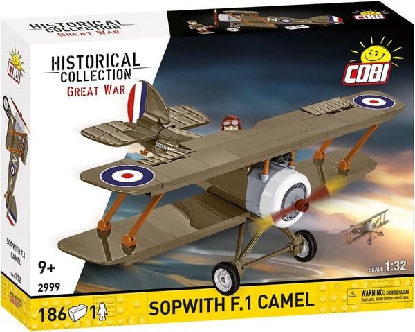 COBI Historical Collection 2999 - Sopwith F.1 Camel, Great War, 186+1 Klemmbausteine