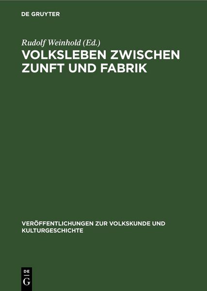 Produktbild: Volksleben zwischen Zunft und Fabrik