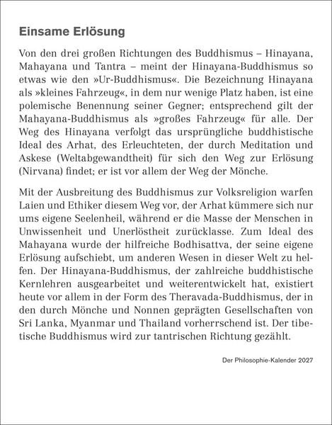 Produktbild: Der Philosophie-Kalender Tagesabrei&szlig;kalender 2027