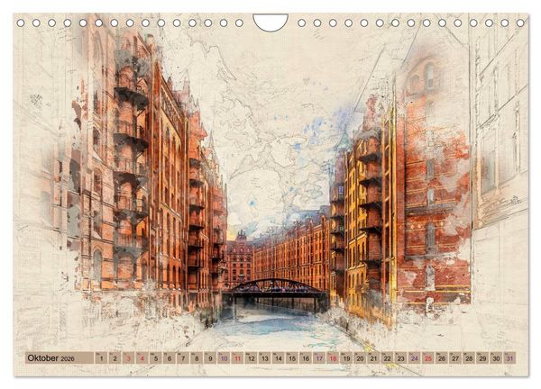 Produktbild: Hamburg f&uuml;r Genie&szlig;er (Wandkalender 2026 DIN A4 quer), CALVENDO Monatskalender
