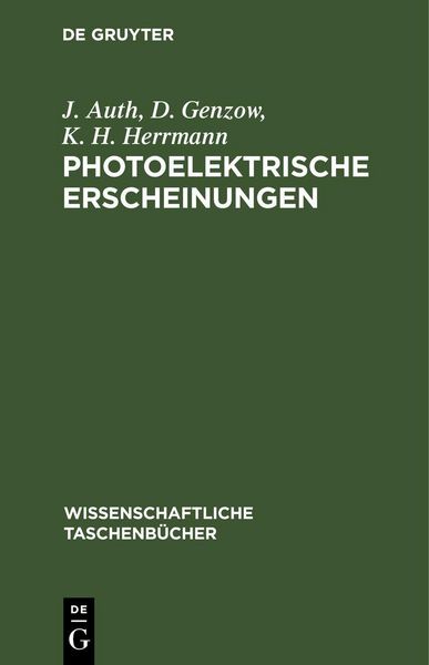 Produktbild: Photoelektrische Erscheinungen
