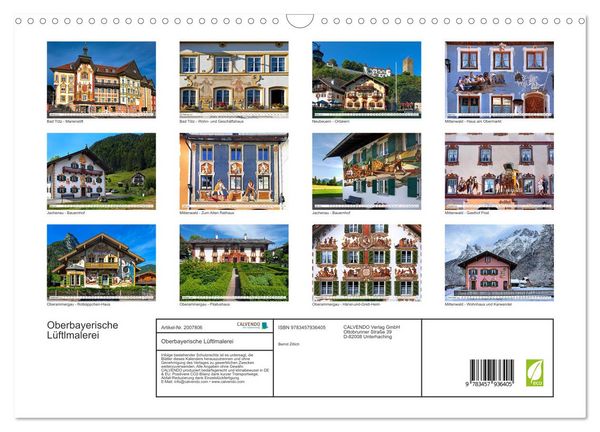Produktbild: Oberbayerische L&uuml;ftlmalerei (Wandkalender 2026 DIN A3 quer), CALVENDO Monatskalender