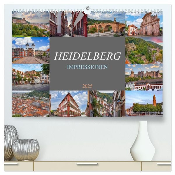 Heidelberg Impressionen (hochwertiger Premium Wandkalender 2025 DIN A2 quer), Kunstdruck in Hochglanz