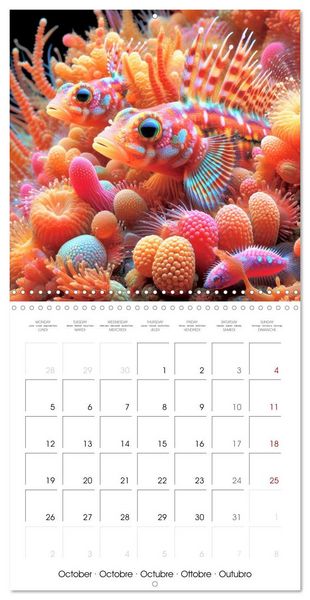 Produktbild: Sea Creatures of the Coral Reefs (Wall Calendar 2026 12 &times; 12 Inch) CALVENDO 12 Month Wall Calendar