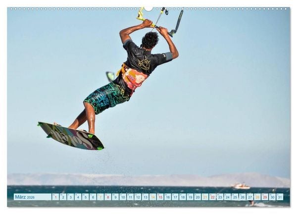 Produktbild: Kitesurfen - Wasser, Wind und coole Typen (Wandkalender 2026 DIN A2 quer), CALVENDO Monatskalender
