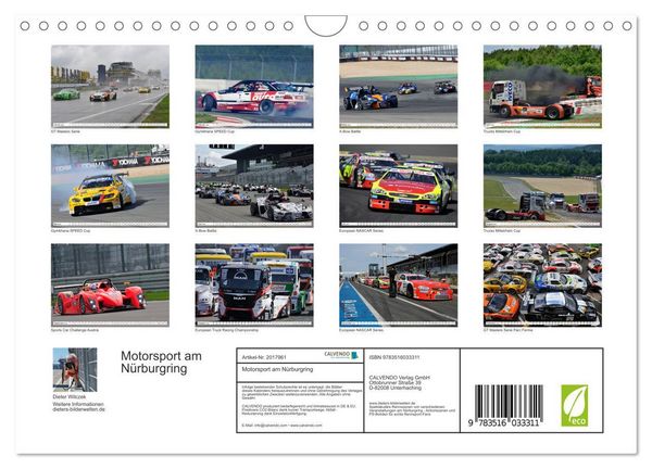Produktbild: Motorsport am N&uuml;rburgring (Wandkalender 2026 DIN A4 quer), CALVENDO Monatskalender