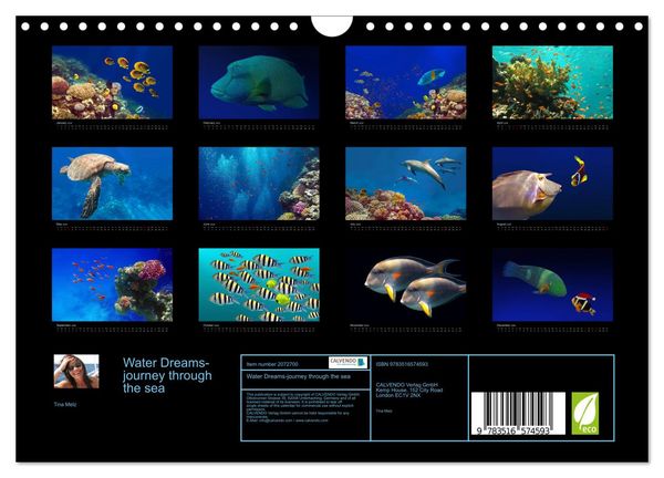 Produktbild: Water Dreams-journey through the sea (Wall Calendar 2026 DIN A4 landscape), CALVENDO 12 Month Wall Calendar