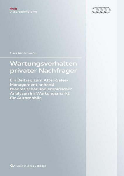 Produktbild: Wartungsverhalten privater Nachfrager