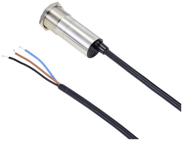 Produktbild: TRU COMPONENTS TC-10091072 ONPOW91-19D10BYSSNR6-24VDC Ber&uuml;hrungsloser Schalter 6 V, 24 V 300 mA 1 x Aus/(Ein) tastend Rot 1 St.
