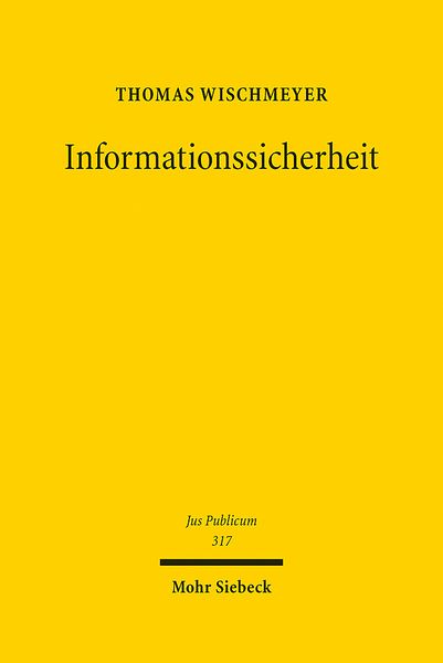 Produktbild: Wischmeyer, T: Informationssicherheit