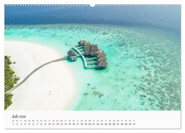 Produktbild: Malediven - Die sch&ouml;nsten Str&auml;nde der Welt. (hochwertiger Premium Wandkalender 2026 DIN A2 quer), Kunstdruck in Hochglanz
