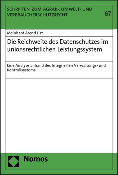 Produktbild: Die Reichweite des Datenschutzes im unionsrechtlichen Leistungssystem