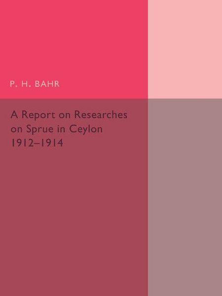 Produktbild: A Report on Researches on Sprue in Ceylon