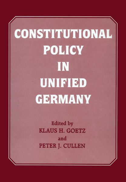Produktbild: Constitutional Policy in Unified Germany