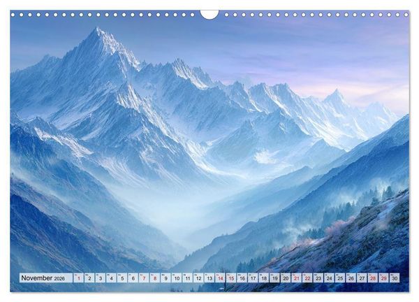 Produktbild: Die Sprache der Gipfel (Wandkalender 2026 DIN A3 quer), CALVENDO Monatskalender