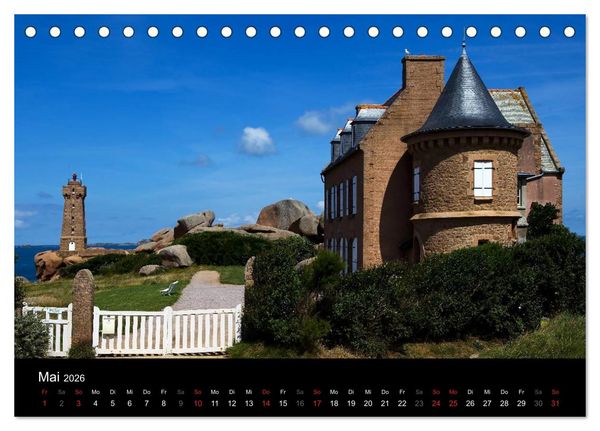 Produktbild: Bretagne - Fotoreise von der Cote de Granit Rose zur Ile de Brehat (Tischkalender 2026 DIN A5 quer), CALVENDO Monatskalender