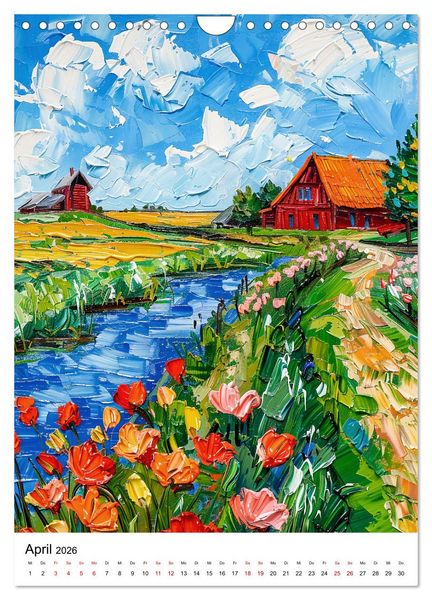 Produktbild: Niederl&auml;ndische Impressionen - Lebensgef&uuml;hl zwischen Tulpen, Windm&uuml;hlen und Grachten (Wandkalender 2026 DIN A4 hoch), CALVENDO Monatskalender