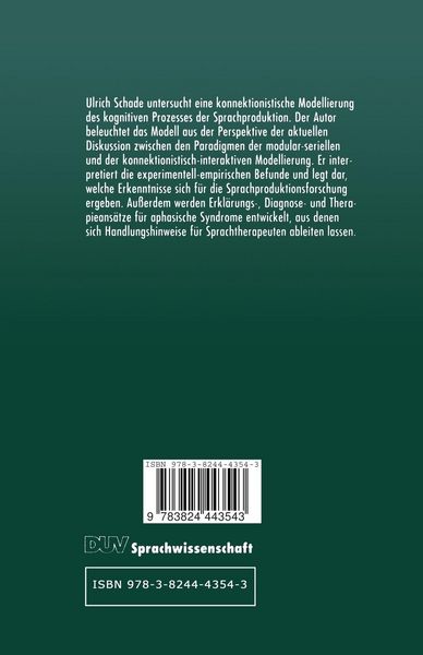 Produktbild: Konnektionistische Sprachproduktion