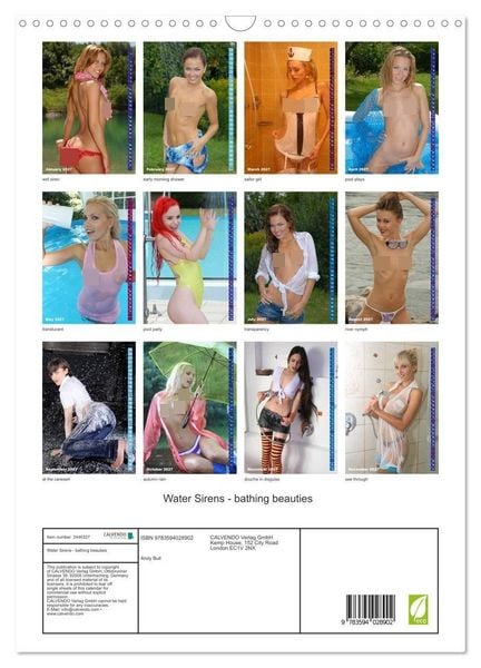 Produktbild: Water Sirens - bathing beauties (Wall Calendar 2027 DIN A3 portrait), CALVENDO 12 Month Wall Calendar