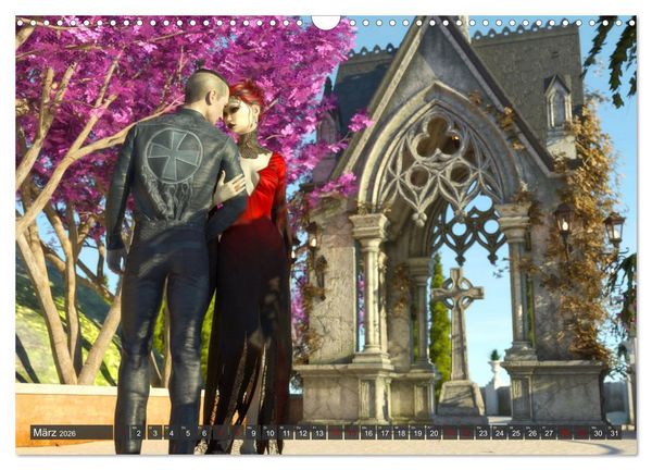 Produktbild: Gothic Sehnsucht (Wandkalender 2026 DIN A3 quer), CALVENDO Monatskalender