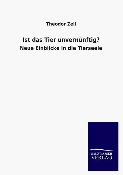 Produktbild: Ist das Tier unvern&uuml;nftig?