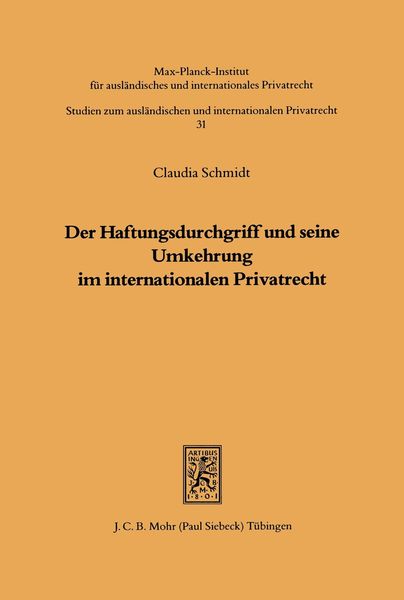 Produktbild: Der Haftungsdurchgriff und seine Umkehrung im internationalen Privatrecht