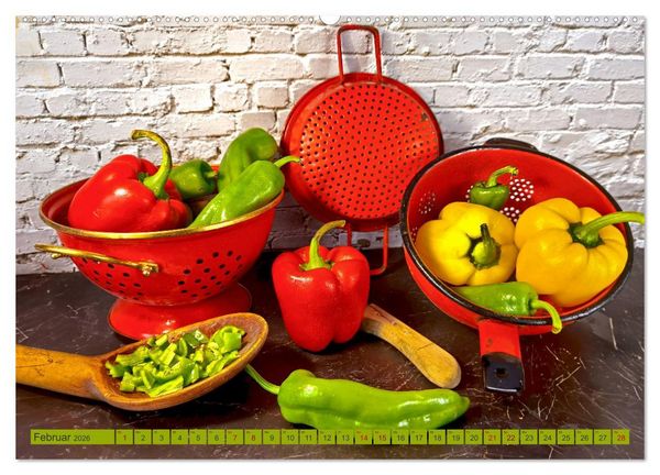Produktbild: Die bunte Gute Laune K&uuml;che (hochwertiger Premium Wandkalender 2026 DIN A2 quer), Kunstdruck in Hochglanz