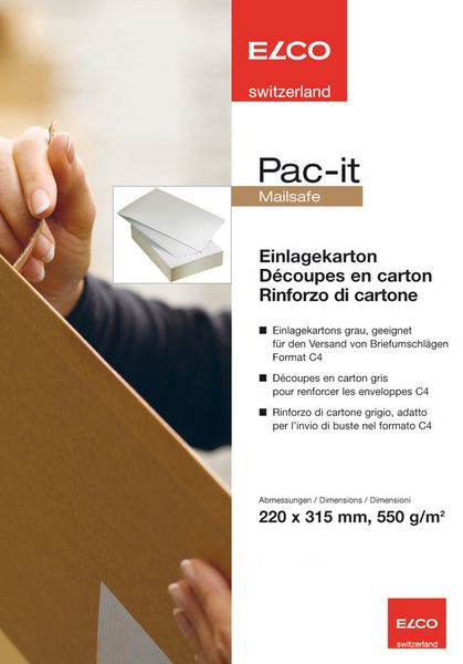 Produktbild: Einlagekarton f&uuml;r C4 grau